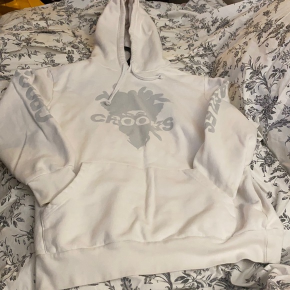 LG Crooks and castles white hoodie - Picture 1 of 3